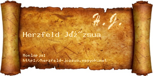 Herzfeld Józsua névjegykártya